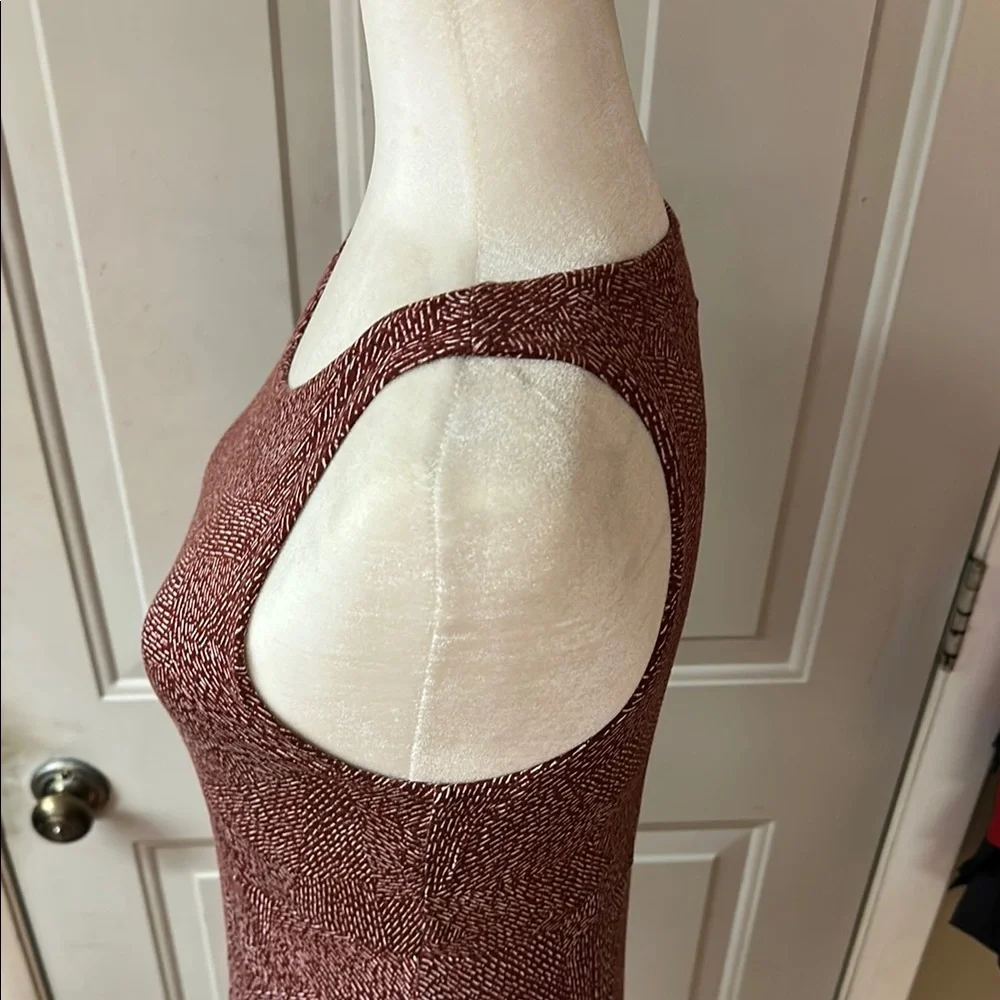 Athleta Textured Burgundy Midi Dress - Picture 3 of 7